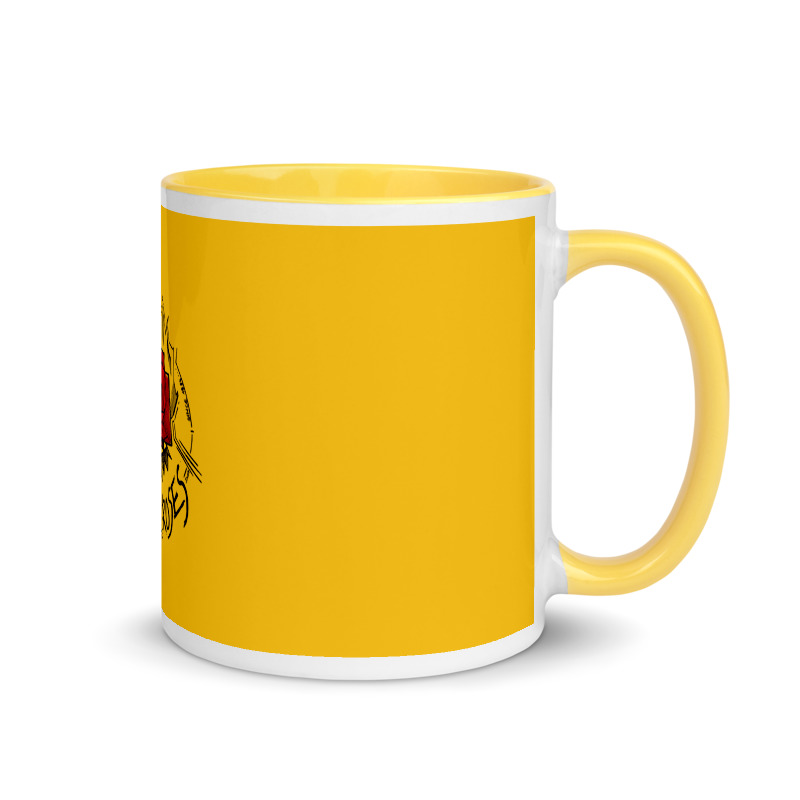 Flames & Roses Yellow Mug